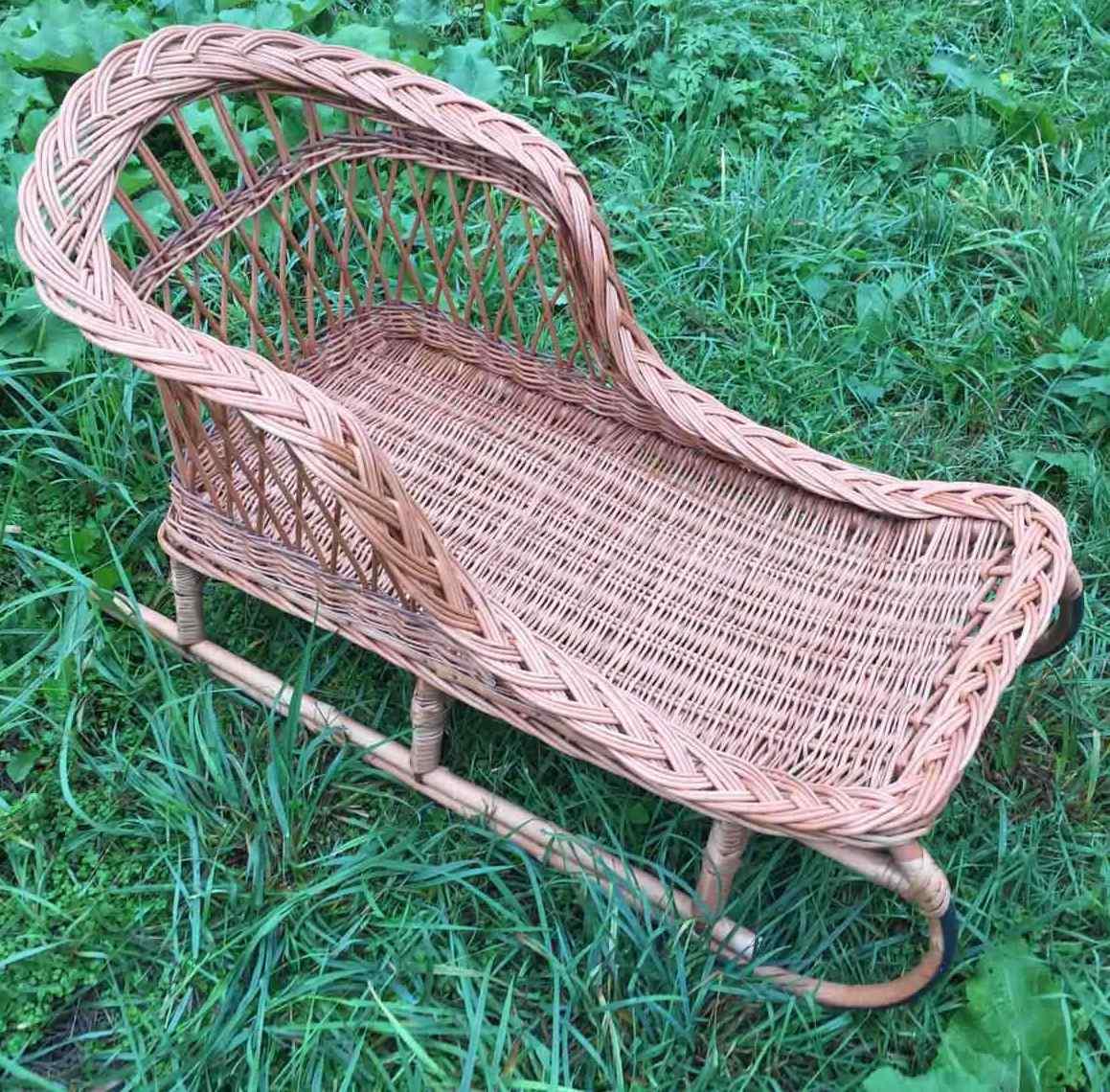 Плетені санчата  санки для дітей і дорослих  саночки на подарунок  санки з лози