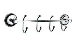 Тримач рушників 4 гачки метал, Туреччина К351