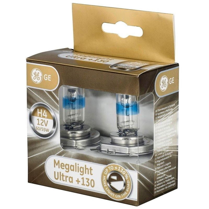 Лампа Н4 12V 60/55 (43) GE Megalight Ultra +130% картонбокс, фото 1