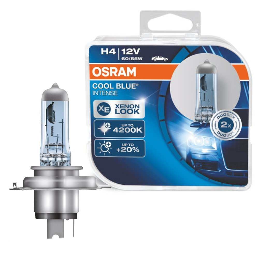 Лампа Н4 12V 60/55 (43) OSRAM Cool Blue I+20% 4200 K (2шт)