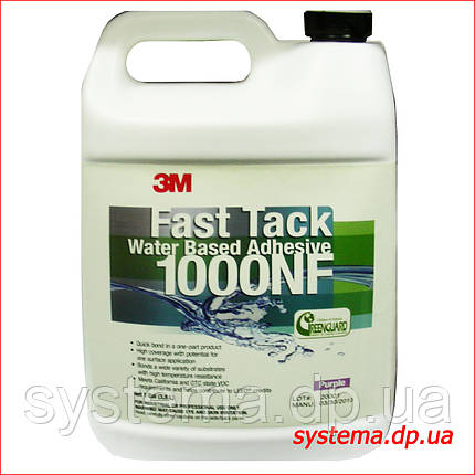 3M™ Fast Tack Water 1000NF - Контактний адгезив (клей) на водно-дисперсійної основі, білий/прозорий, 1 літр, фото 2