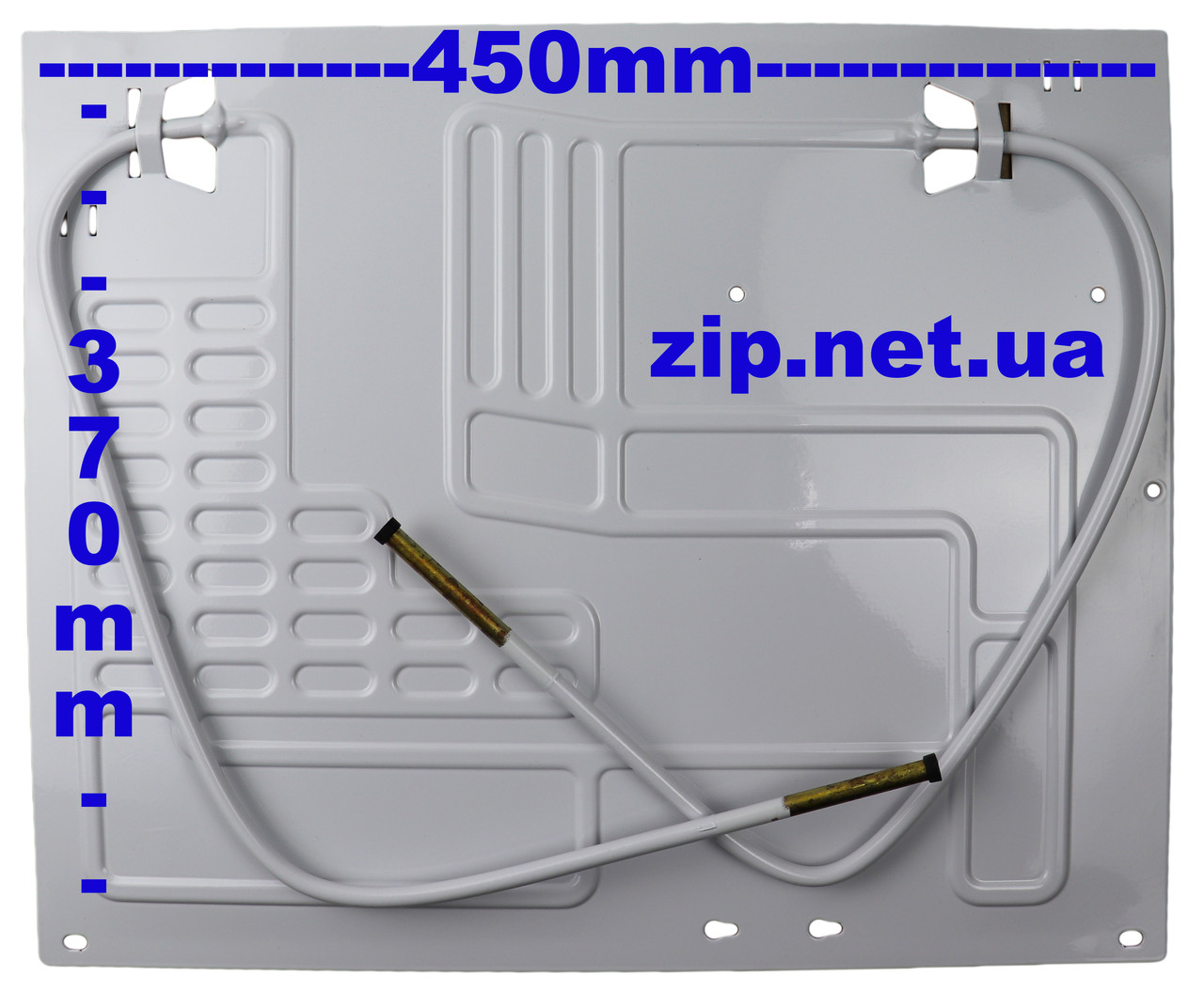 Випарювач для холодильника 370*450 мм. 37*45 см. 2-ва патрубка 55 см. D-8 мм