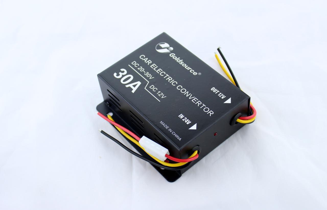 Перетворювач / інвертор DC/24v DC-12v 30A / Понижуючий DC-DC перетворювач  (дропшиппінг)