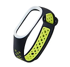 Ремінець Mi Band 3 / 4 "Sport" Чорно-зелений (black-green), фото 2