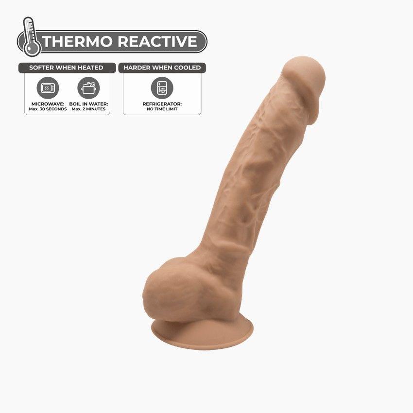 Фалоімітатор SilexD Johnny Caramel (MODEL 1 size 7in), двошаровий, силікон+Silexpan, діаметр 3,8см Feromon