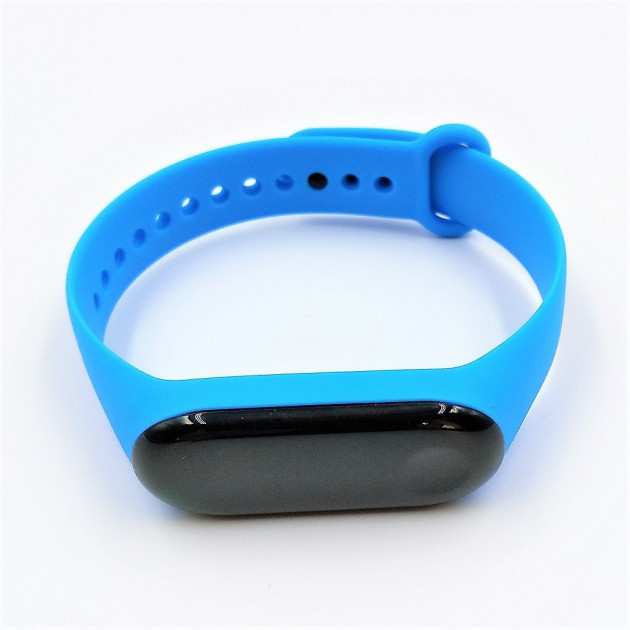 Ремінець Xiaomi Mi Band 3 / 4 "Шкіра" Синій (blue), фото 1