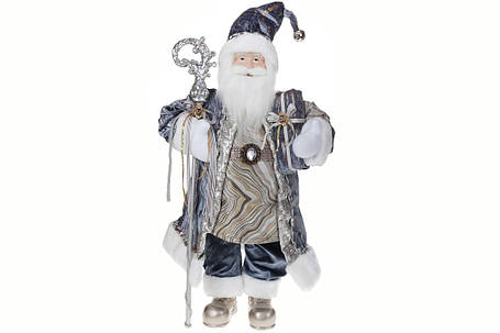 М'яка іграшка Санта 60 см, колір — сіро-блакитний (845-210), фото 1
