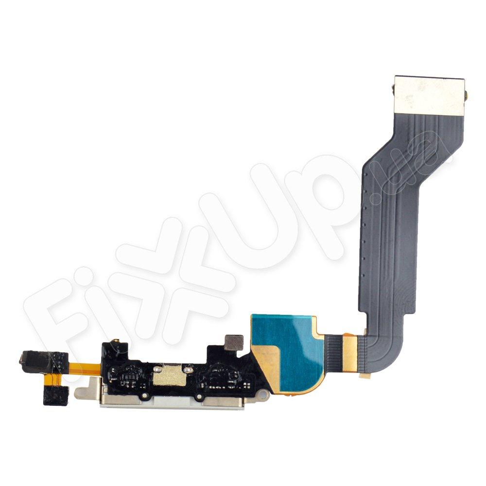 Шлейф для iPhone 4S з роз'ємом зарядки, колір білий, Китай високої якості