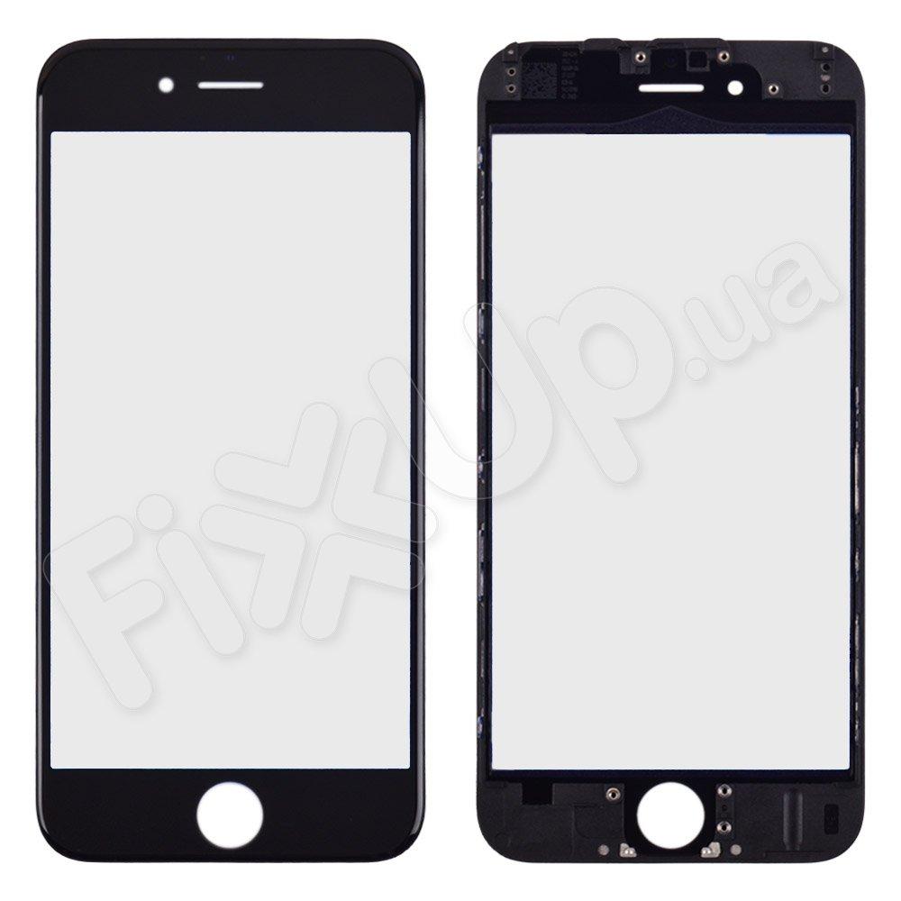 Стекло корпуса для iPhone 6, цвет черный, с рамкой