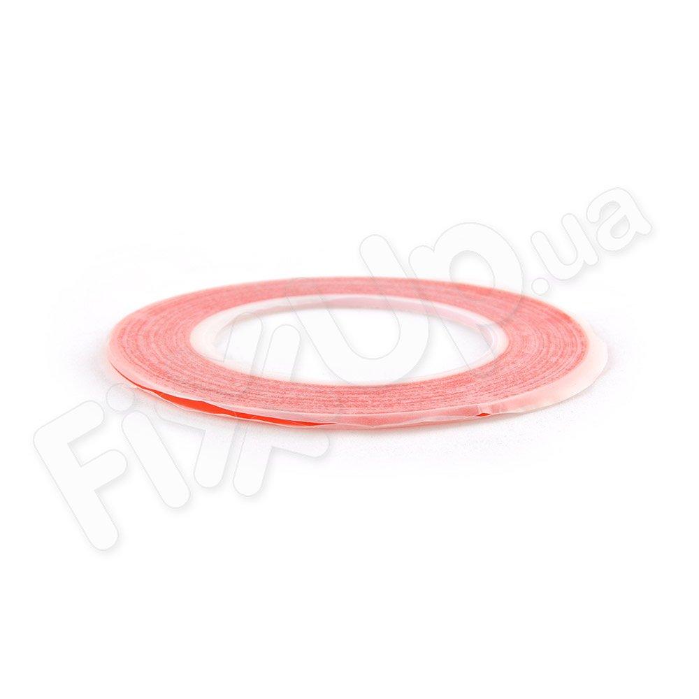 Двосторонній скотч для приклеювання сенсорів (тачскрінів), ширина 2 мм, червоний