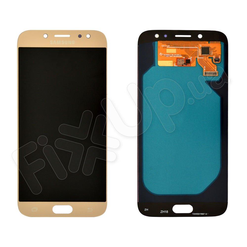 Дисплей для Samsung J730F, J730H, J730M/DS Galaxy J7 (2017) з тачскріном в зборі, колір золотий, OLED