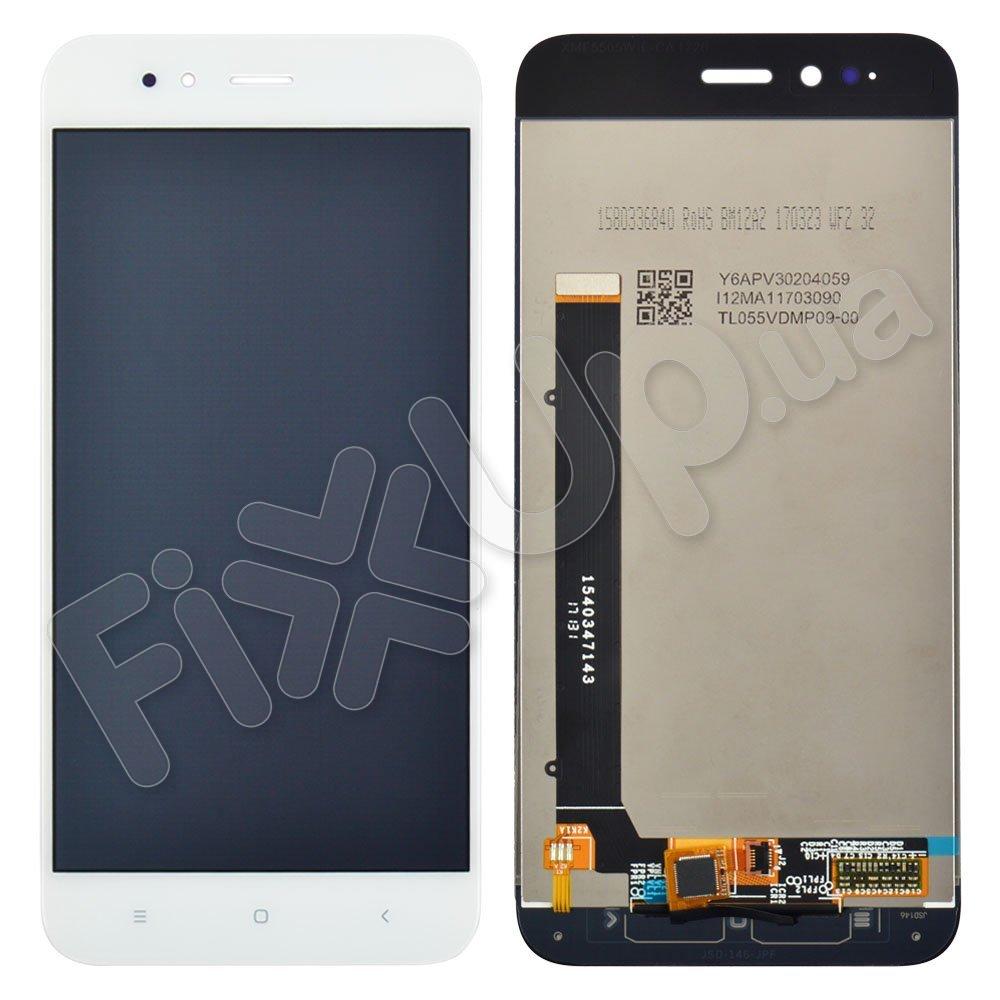Дисплей Xiaomi Mi A1, Mi 5X з тачскріном в зборі, колір білий, оригінал