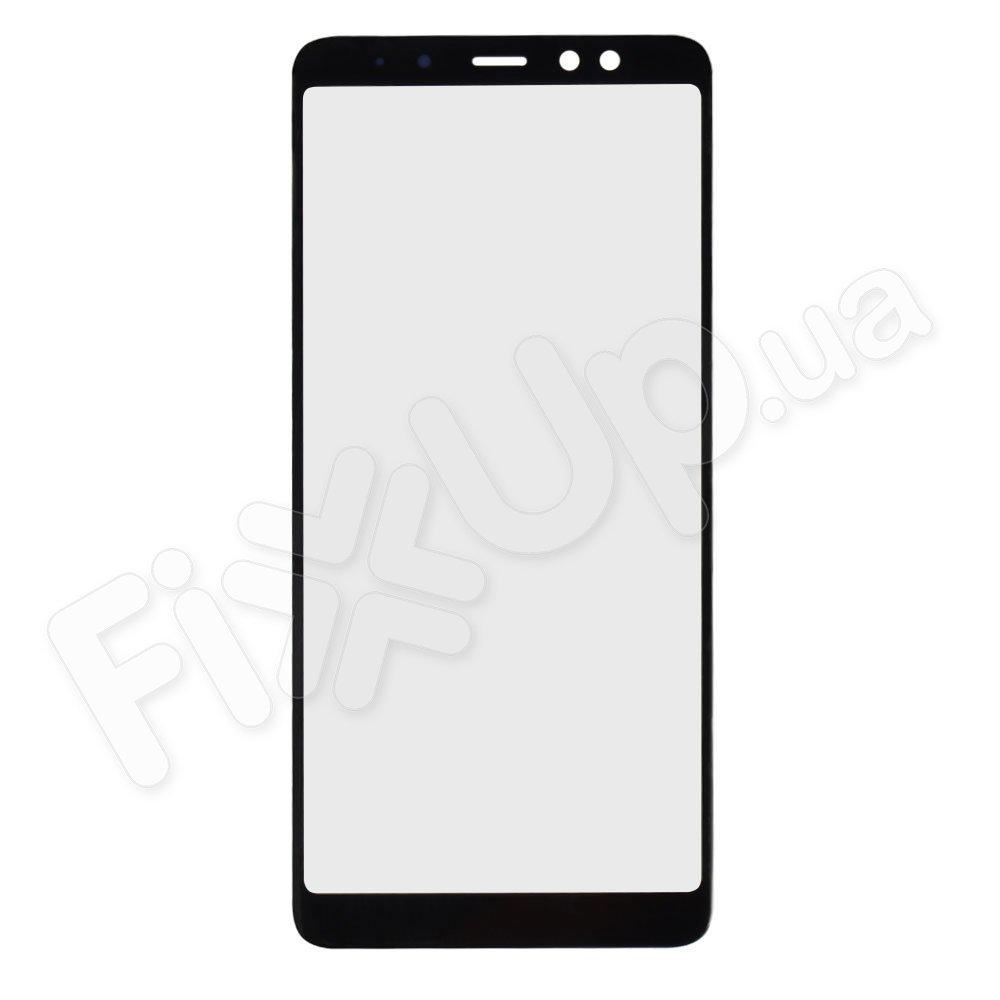 Скло корпусу для Samsung A730/DS Galaxy A8 Plus (2018), колір чорний