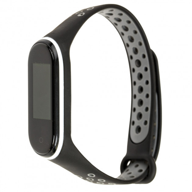 Ремінець Xiaomi Mi Band 3 / 4 "Sport" Чорно-сірий (black-grey), фото 1