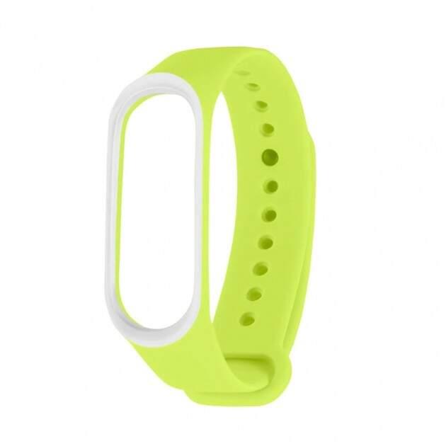 Ремінець Mi Band 3 / 4 "Sport" Зелено-білий (grey-white), фото 1