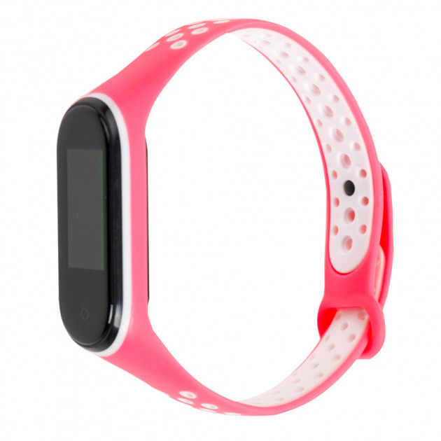 Ремінець Mi Band 3/4 "Sport" Рожево-білий (pink / white), фото 1