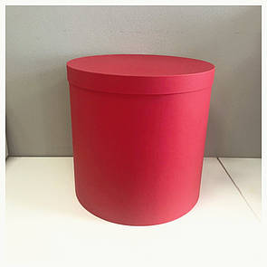 Кругла коробка d=50 h=50 см червона