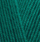 Нитки пряжа для вязания полушерсть Lana Gold Лана Голд № 507 - античный зеленый