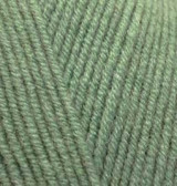 Нитки пряжа для в'язання напіввовна LANA GOLD FINE Лана Голд Файн № 180 - срібна сосна