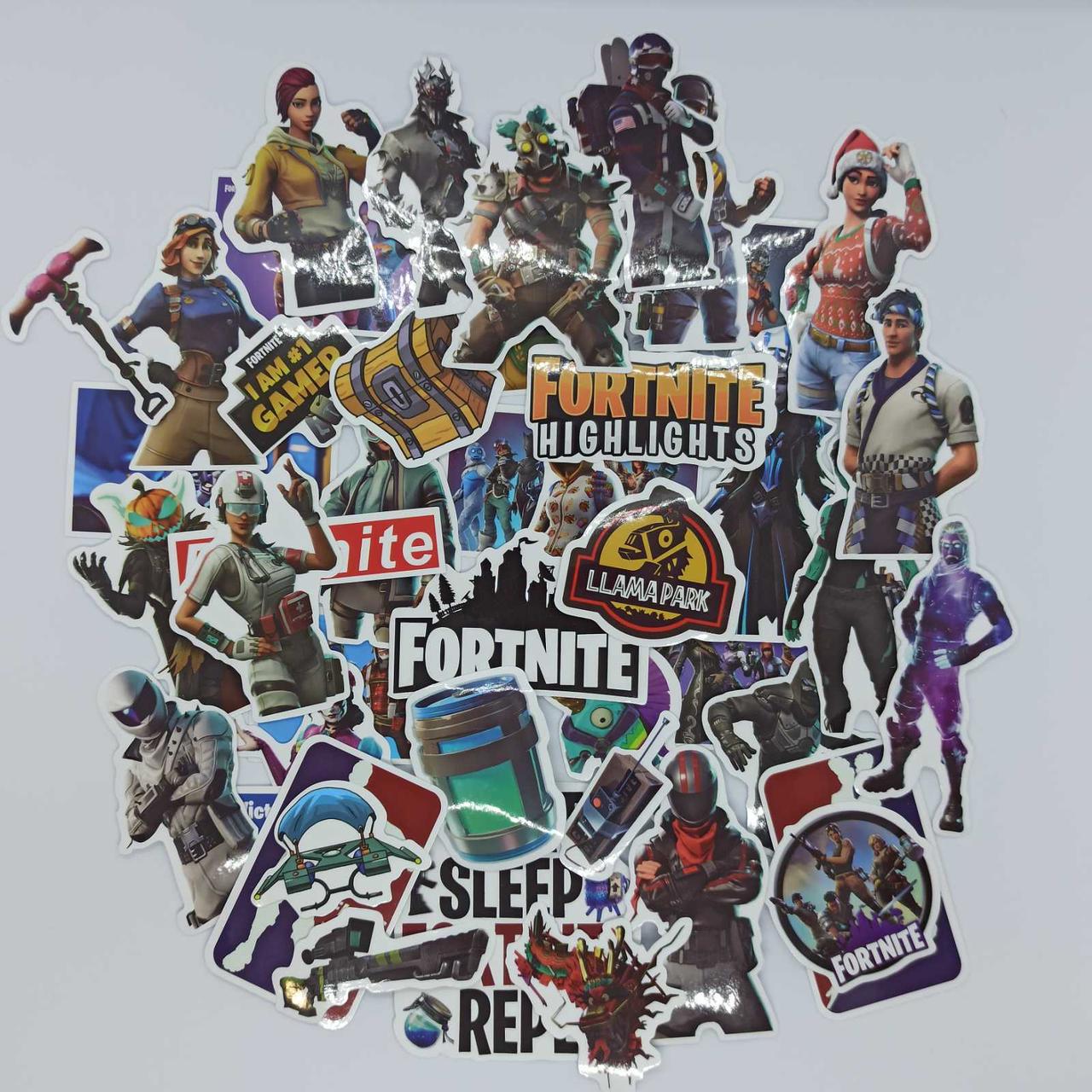 Набір вінілових наклейок стикерів Fortnite Стикербомбінг на автотелефон ноутбук стіну 100 шт.