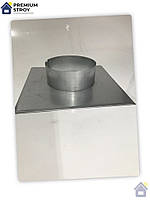 Фланець з оцинкованої сталі з патрубком ф100 мм 0.5 мм