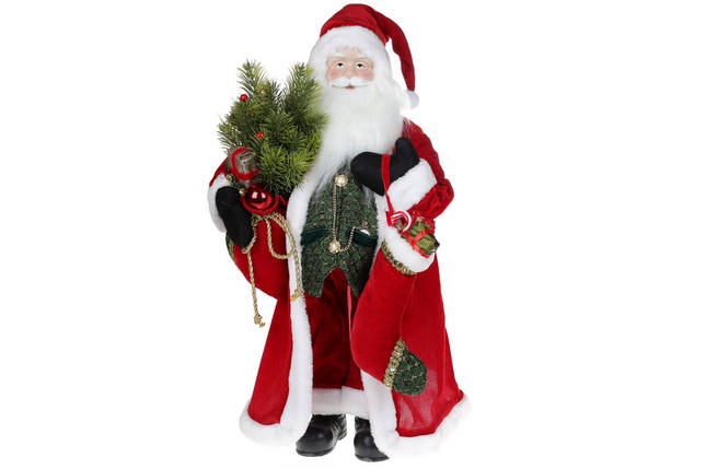 М'яка іграшка Санта 60 см, колір — червоний (845-229), фото 1