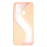 Чехол для Samsung A21S / A217 силиконовый противоударный Shadow Mate Case Wave розовый