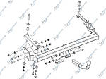Фаркоп з'ємний на двох болтах Chevrolet Aveo 3 Седан (2008-2011) Т250/255