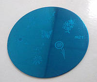 Диск-трафарет для стемпинга Nail Art Spamping Image Plate металличекий круглый № m14 № m21