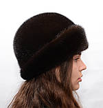 Жіночий норковий капелюх з пряжкою, фото 2