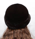 Жіночий норковий капелюх з пряжкою, фото 3