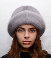 Женская норковая шляпа с отворотом