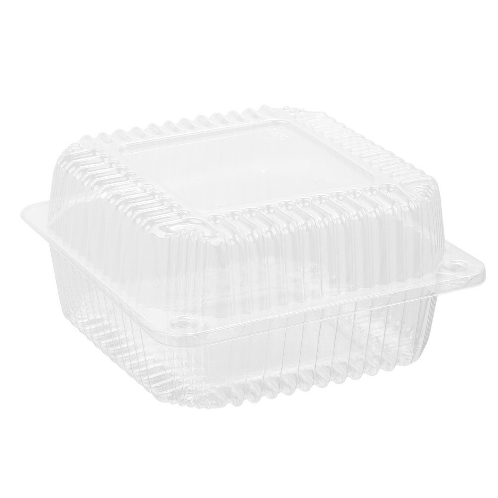 Одноразовый контейнер для еды 450мл с крышкой ПС-8 9,4*9,3*5,8см 600шт, фото 1