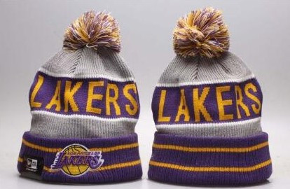 Шапка з бубоном Los Angeles Lakers Сіра