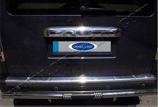 Накладка на задній бампер Ford Connect (02-09) (форд конект) OmsaLine, неірж — Ватований