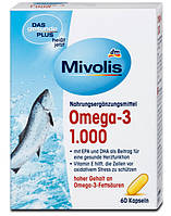 Комплекс Омега 3 з вітаміном Е в капсулах Omega 3 1000 мг Mivolis Denk Mit