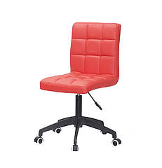 Стілець Augusto BK-Modern Office, червоний екокожа на чорній хрестовині c колесами