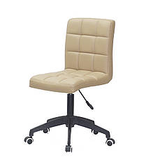 Стілець Augusto BK-Modern Office, бежевий екокожа на чорній хрестовині c колесами