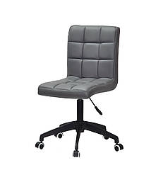 Стілець Augusto BK-Modern Office, сірий екокожа на чорній хрестовині c колесами
