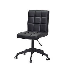 Стілець Augusto BK-Modern Office, чорний екокожа на чорній хрестовині c колесами