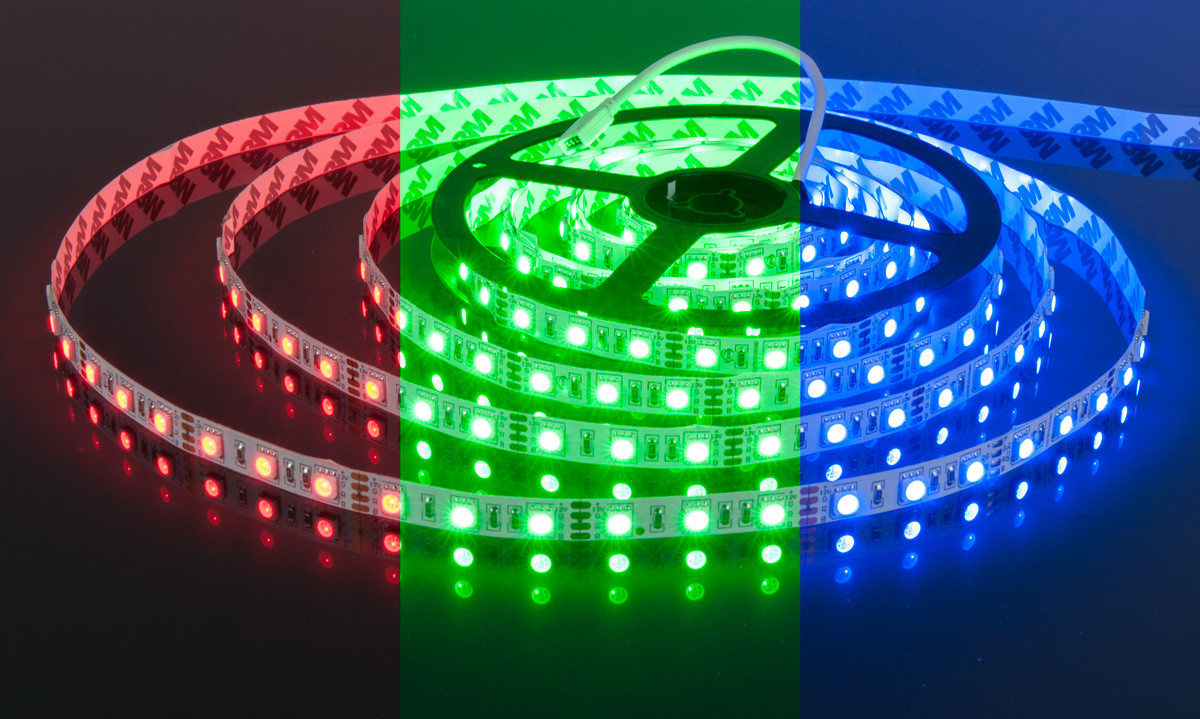 Світлодіодна стрічка 5 В RGB 5050 (30 LED/м) IP20