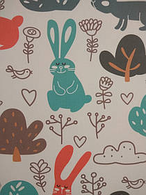 Рулонні штори Дитячі Зайчики лісові C-501