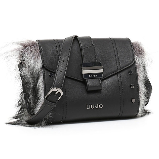 Grafite Fur Bag Black Liu Jo Grafite Fur Bag Black Liu Jo