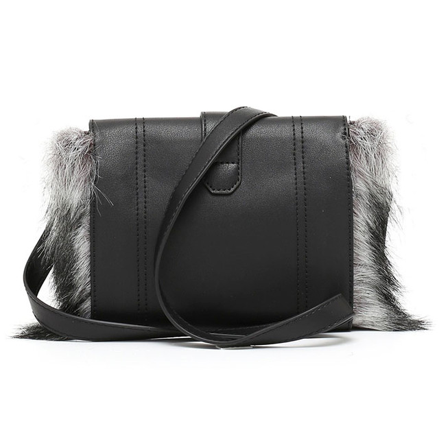 Grafite Fur Bag Black Liu Jo Grafite Fur Bag Black Liu Jo