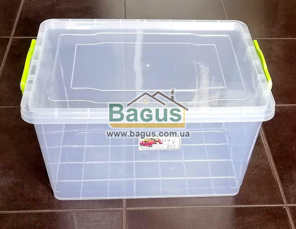 Ємність (судець) харчова 23,0 л 45х31,2х25см пластикова з ручками та кришкою "Lux No09" Ал-Пластик (Україна)