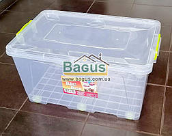 Ємність для зберігання 50,0 л 61,5х39х31,5 см пластикова з колесами, ручками та кришкою "Big Box" Ал-Пластик
