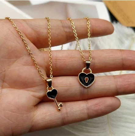 Парні кулони для пари Ключ із серцем, фото 1