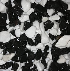 Грунт обкатаний для акваріума базальт мікс (чорно-білий) 10-35 мм 10 кг