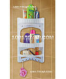 Полиця у ванну кутова пластикова біла 28 х 17.5 х 45 см Туреччина, фото 3