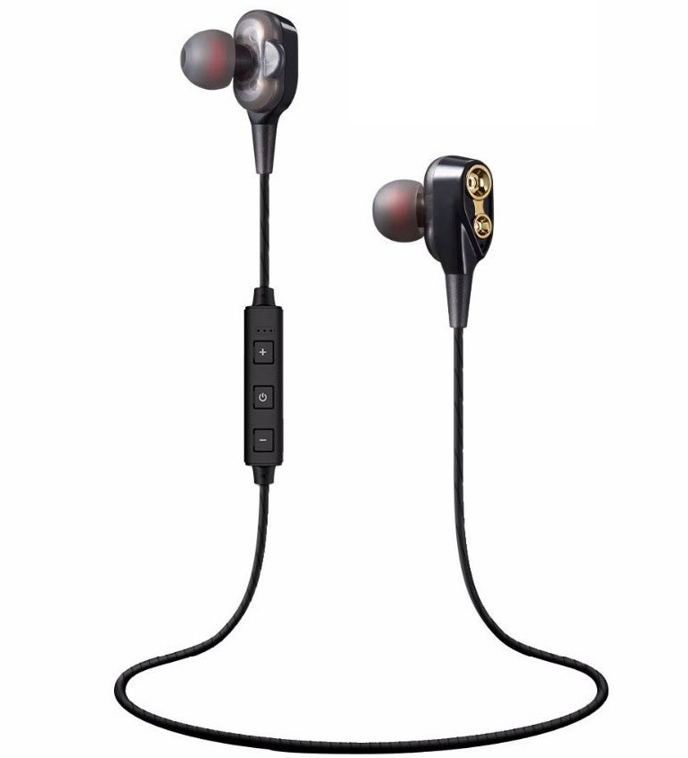 Дводрайверні Bluetooth Навушники Hi-Fi SUPER BASS Сабвуфер